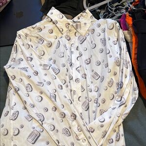 Viktor & Rolf White Gemstone Pattern Men's Shirt